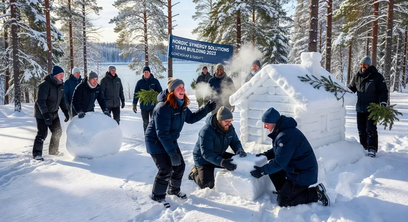corporate event snowy woods
